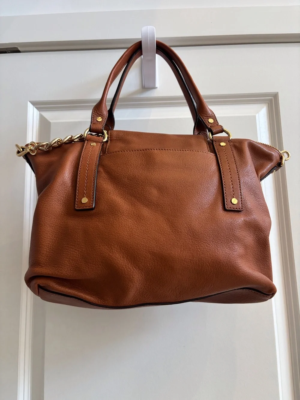 Michael Kors Cognac Leather Hamilton Satchel